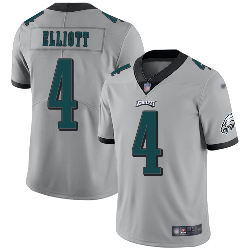 Men Philadelphia Eagles #4 Jake Elliott Limited Silver Inverted Legend NFL Jersey Football